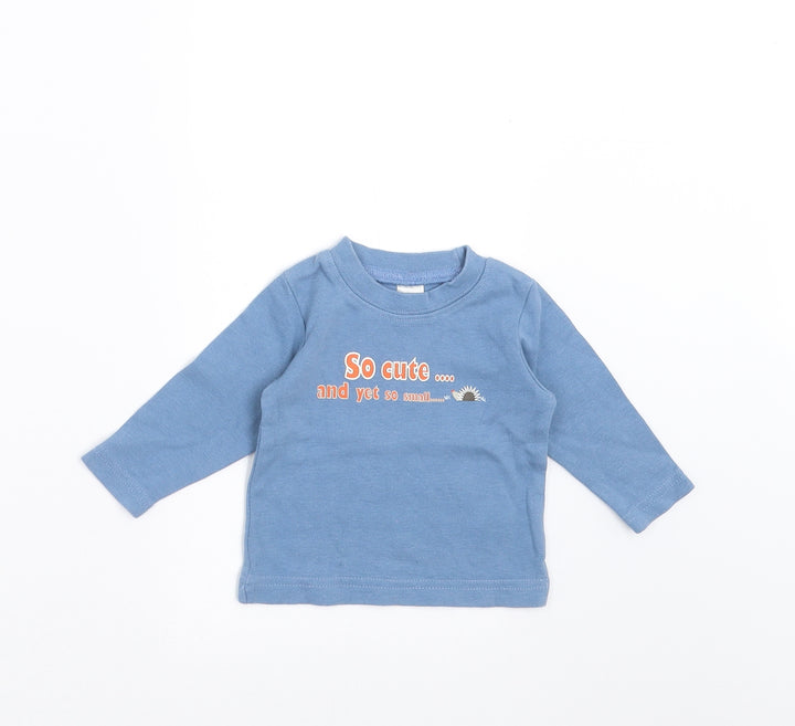 Tiny Ted Baby Blue   Basic T-Shirt Size 0-3 Months  - so cute