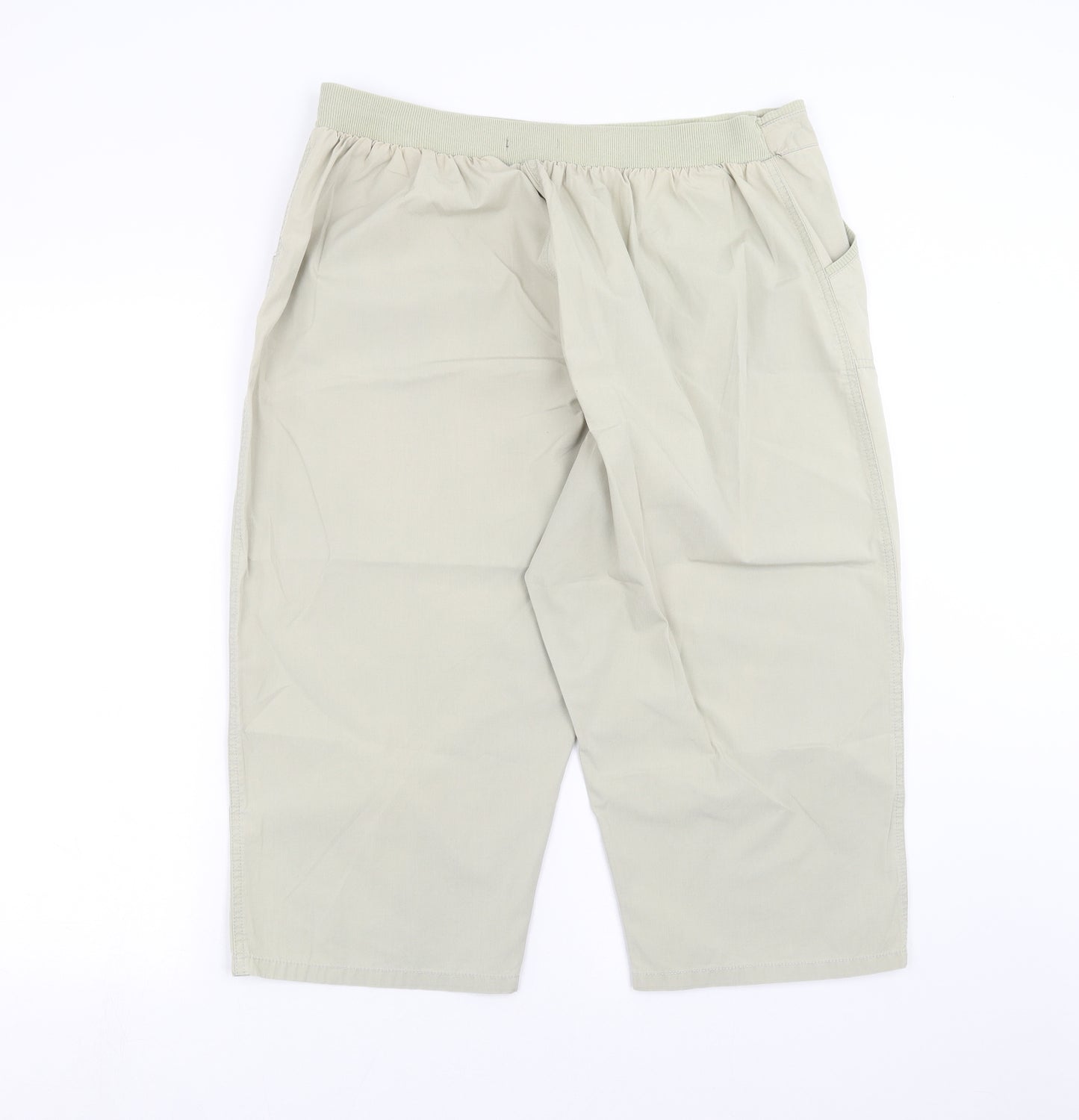 BM Womens Beige   Cropped Trousers Size 16 L20 in