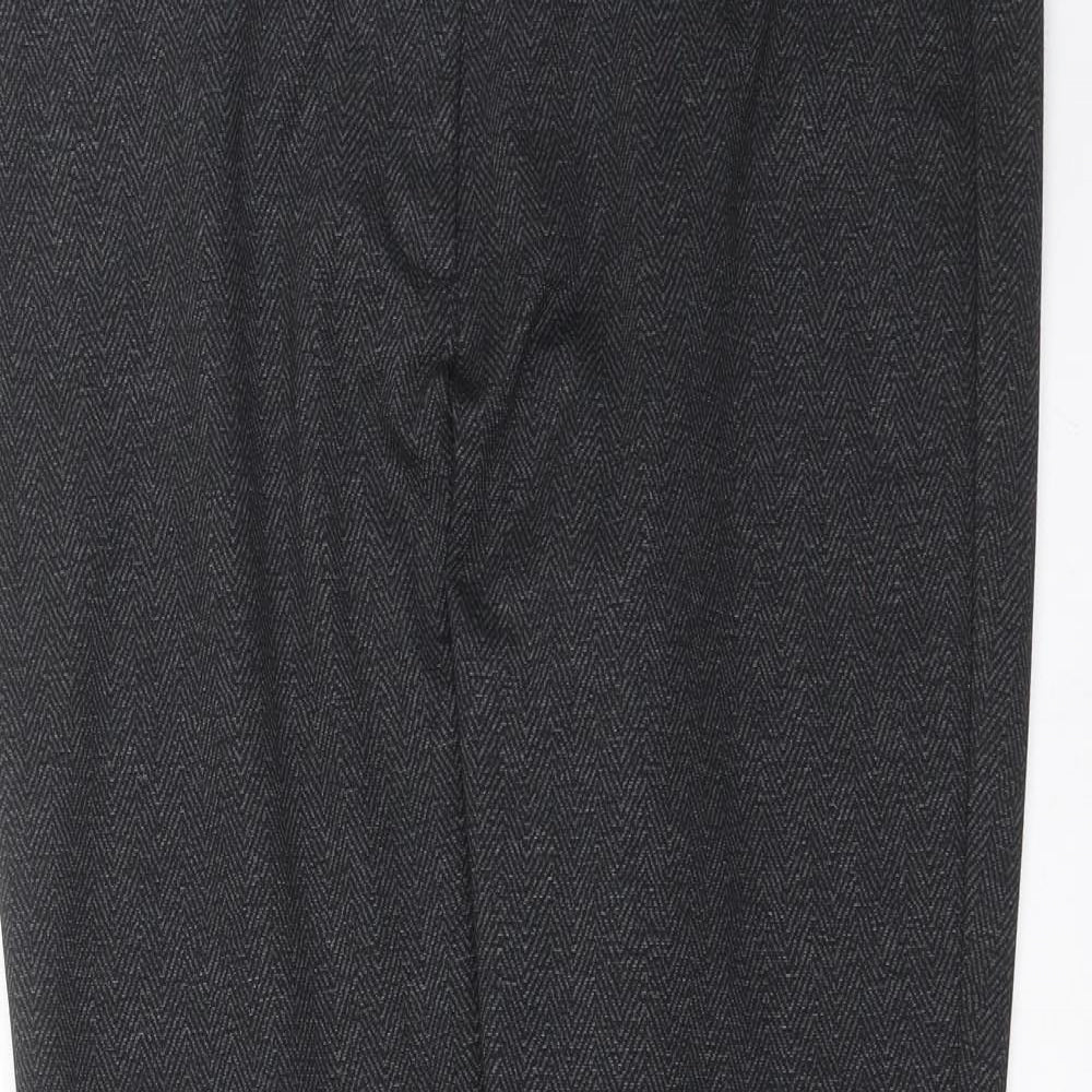 F&F Womens Grey Herringbone  Trousers  Size 16 L28 in