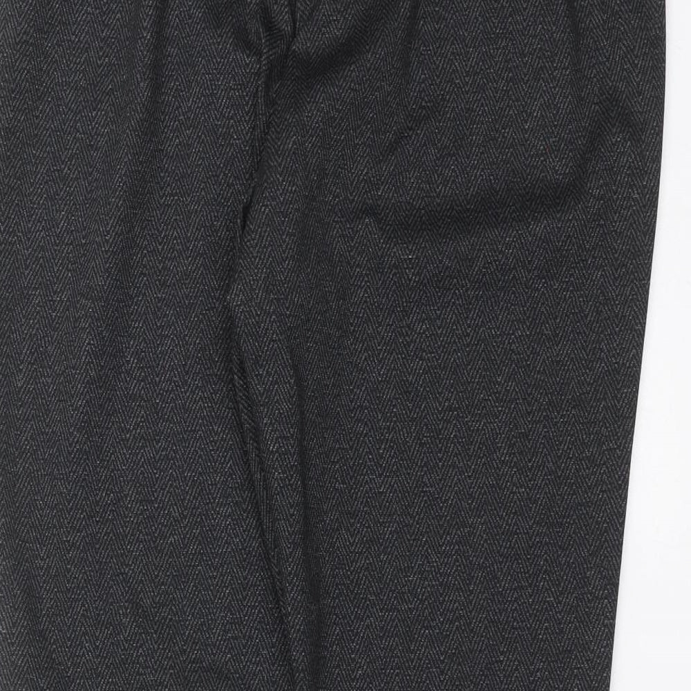 F&F Womens Grey Herringbone  Trousers  Size 16 L28 in