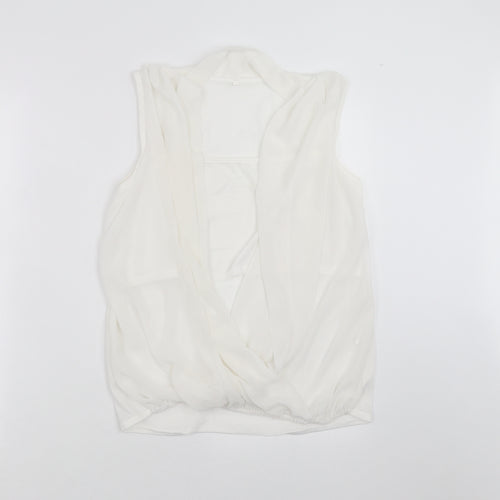 Preworn Womens White   Basic Blouse Size L