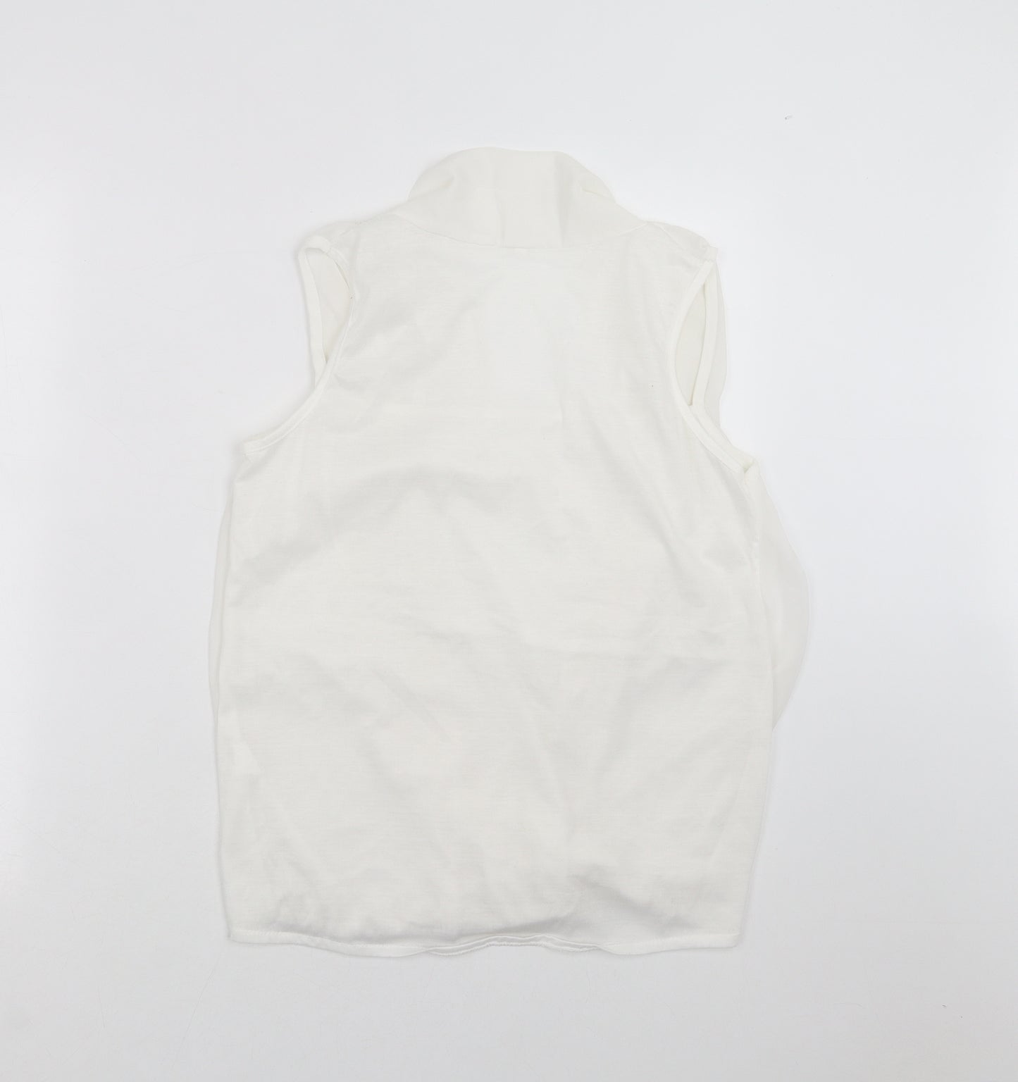 Preworn Womens White   Basic Blouse Size L