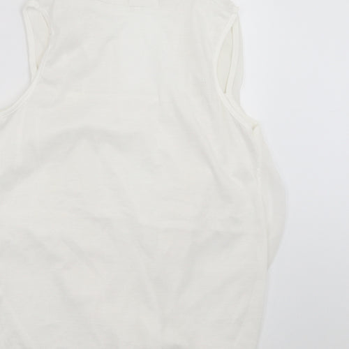 Preworn Womens White   Basic Blouse Size L