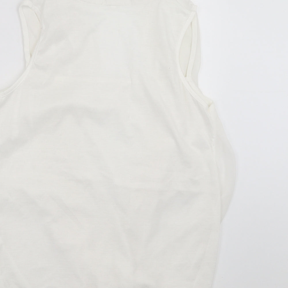 Preworn Womens White   Basic Blouse Size L