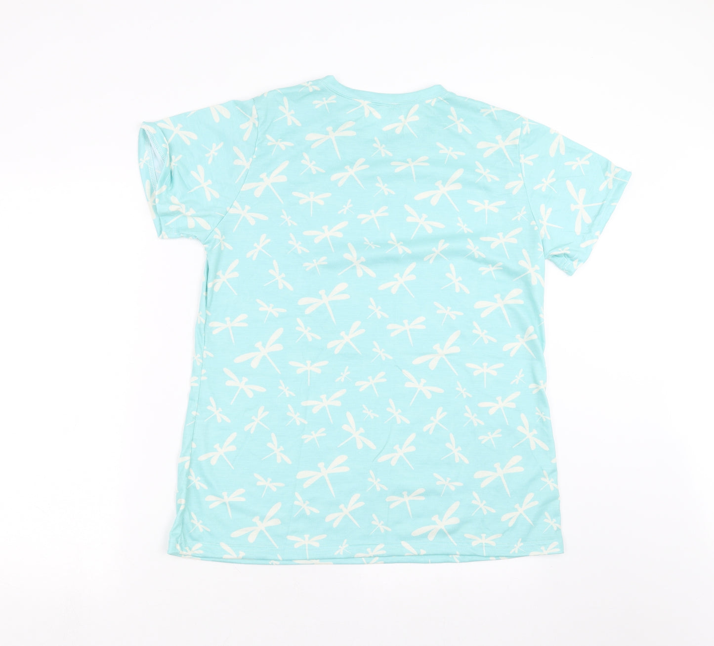 Preworn Womens Green   Basic T-Shirt Size L  - Dragon Fly