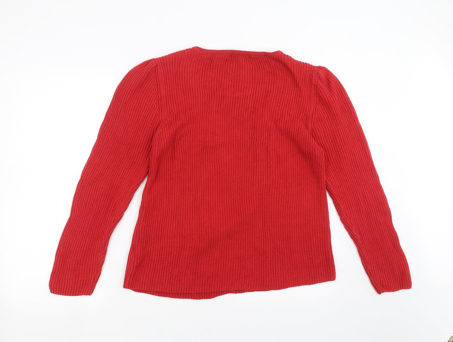 NEXT Womens Red  Knit Pullover Jumper Size 18