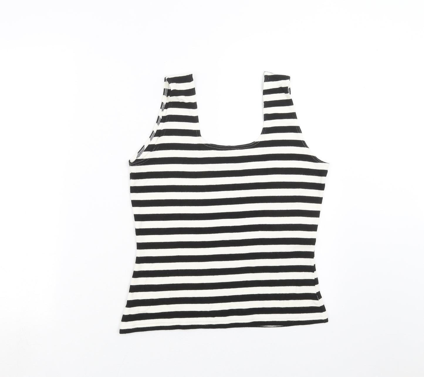 Wallis Womens Black Striped  Basic Tank Size 14