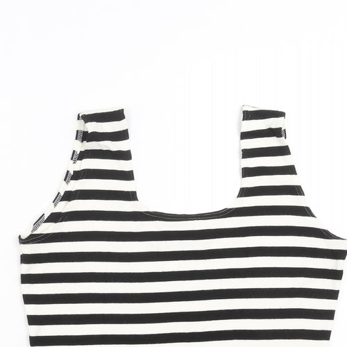 Wallis Womens Black Striped  Basic Tank Size 14