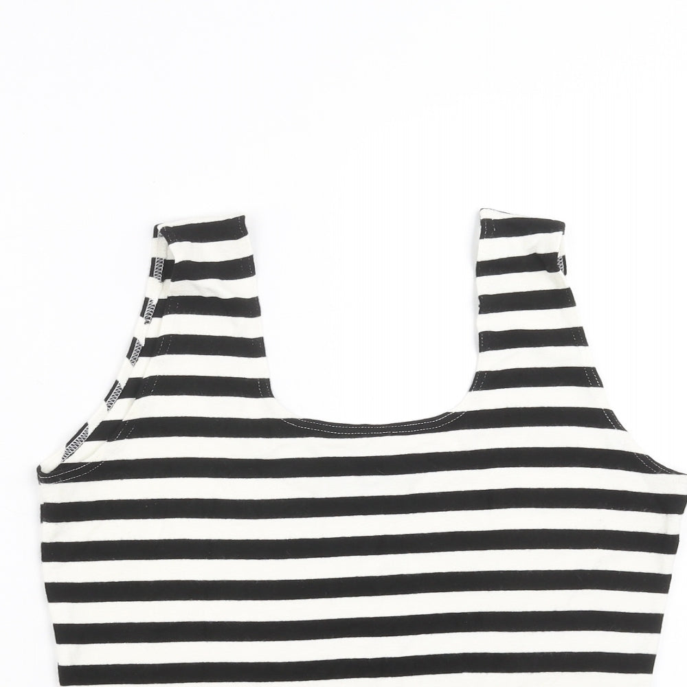 Wallis Womens Black Striped  Basic Tank Size 14
