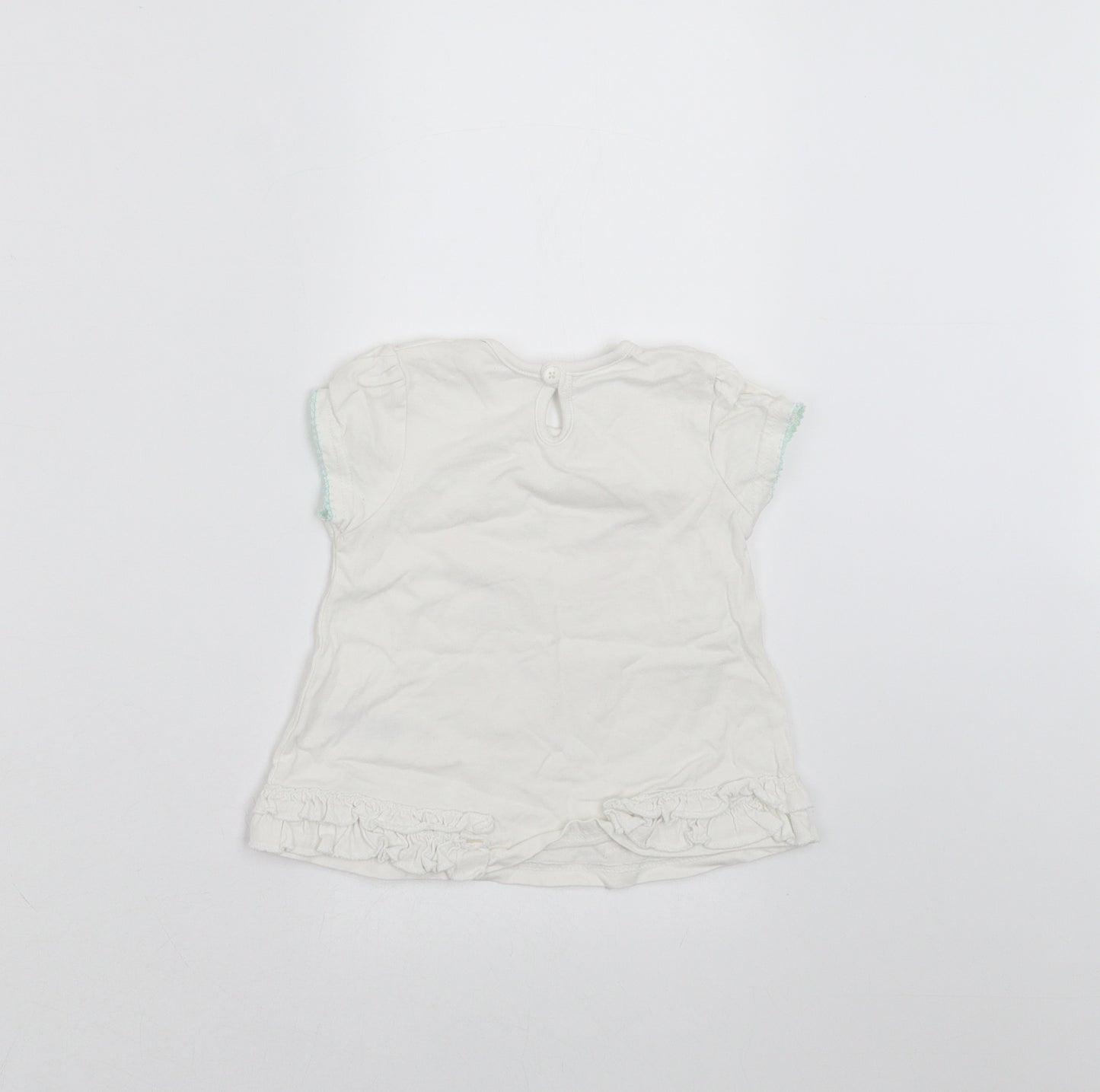 George  White   Basic T-Shirt Size 9-12 Months  - Rabbit