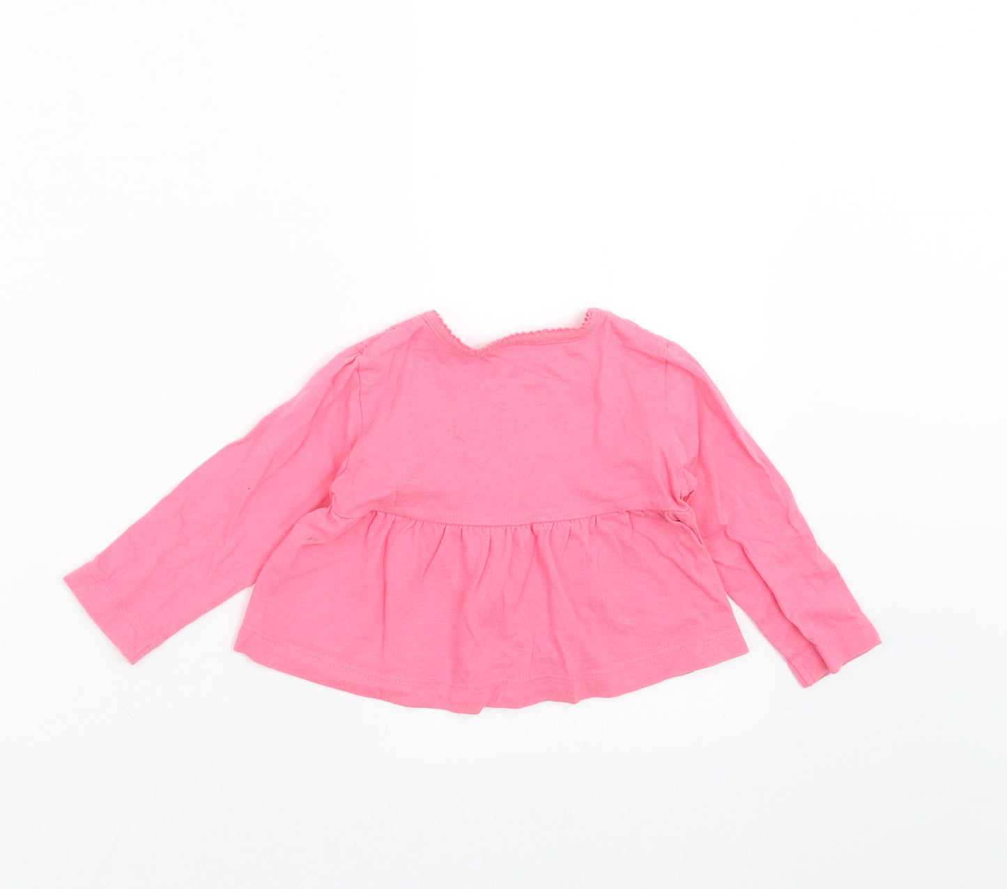 NEXT Girls Pink Floral  Basic T-Shirt Size 6-9 Months