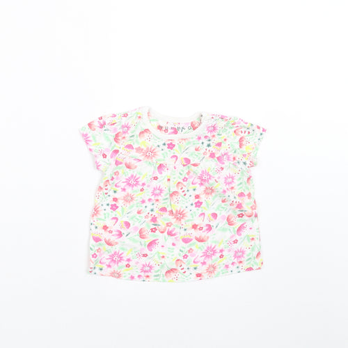 Nutmeg Girls Multicoloured Floral  Basic T-Shirt Size 6-9 Months