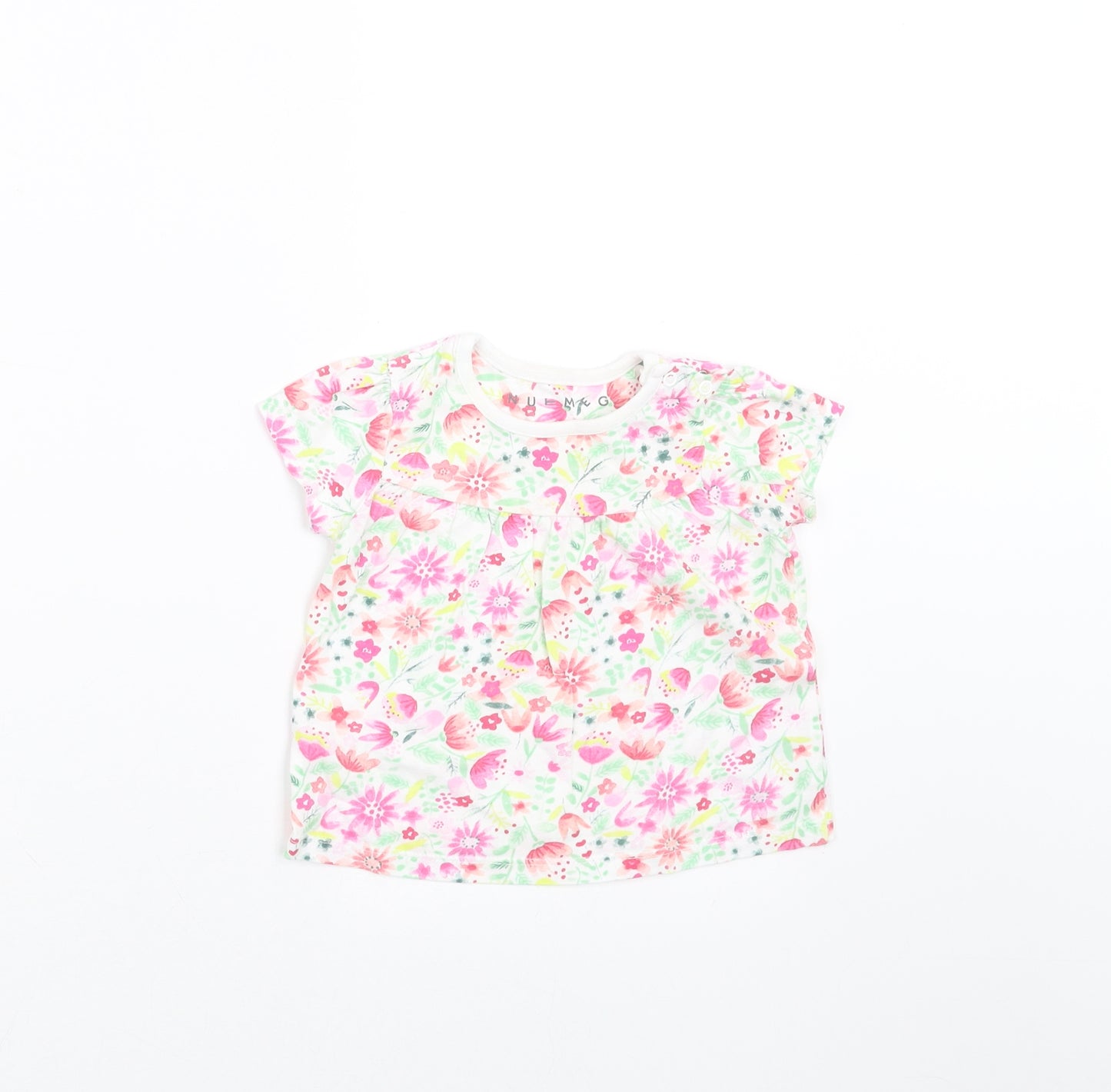 Nutmeg Girls Multicoloured Floral  Basic T-Shirt Size 6-9 Months