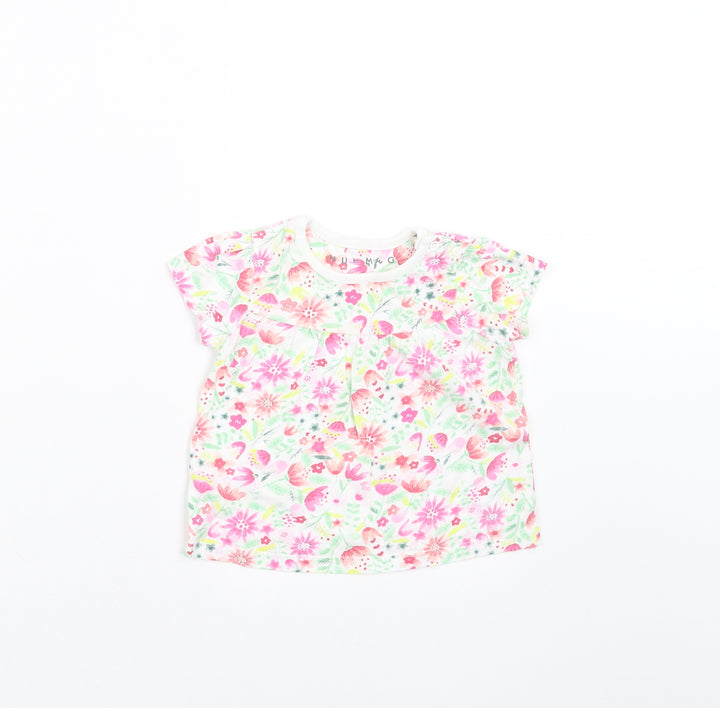Nutmeg Girls Multicoloured Floral  Basic T-Shirt Size 6-9 Months