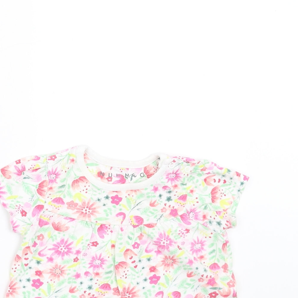Nutmeg Girls Multicoloured Floral  Basic T-Shirt Size 6-9 Months