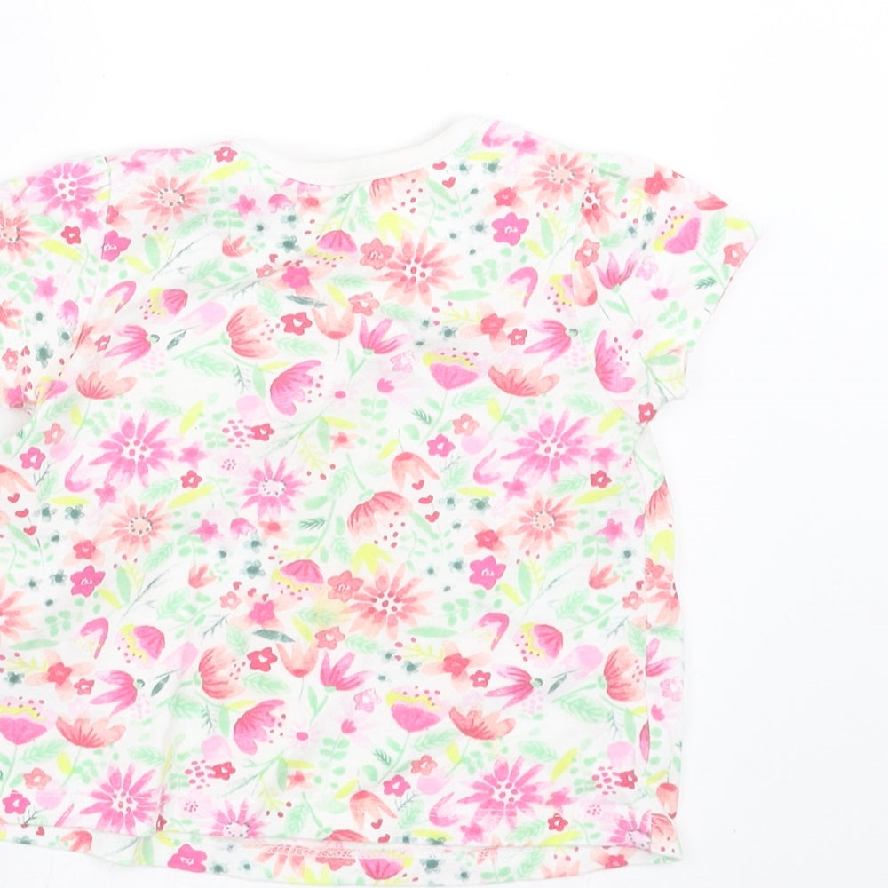 Nutmeg Girls Multicoloured Floral  Basic T-Shirt Size 6-9 Months
