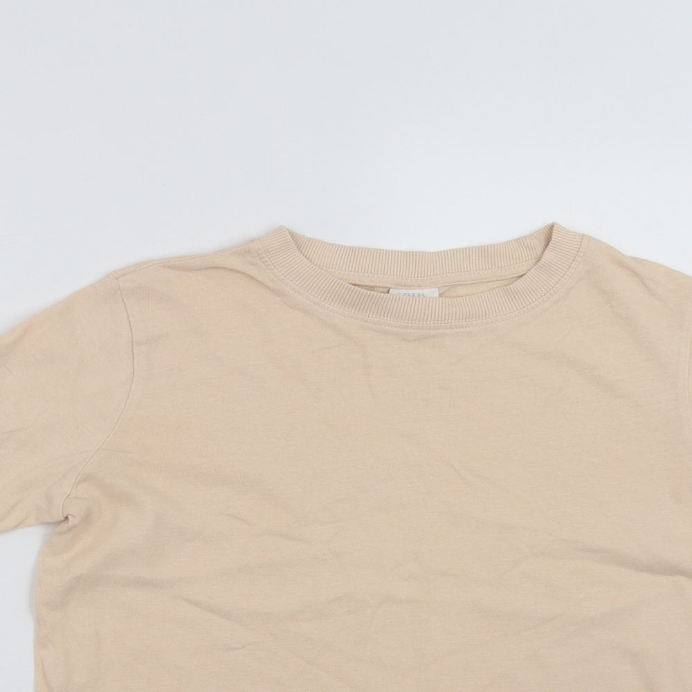 Zara Girls Beige   Basic T-Shirt Size 11-12 Years