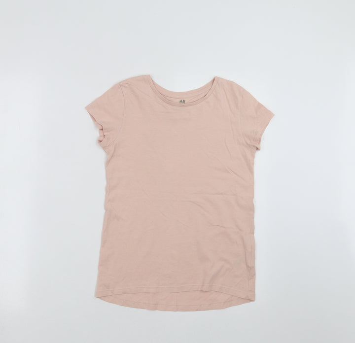 H&M Girls Pink   Basic T-Shirt Size 12 Years