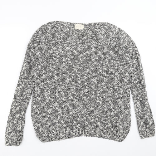 New Look Womens Grey  Knit Pullover Jumper Size S