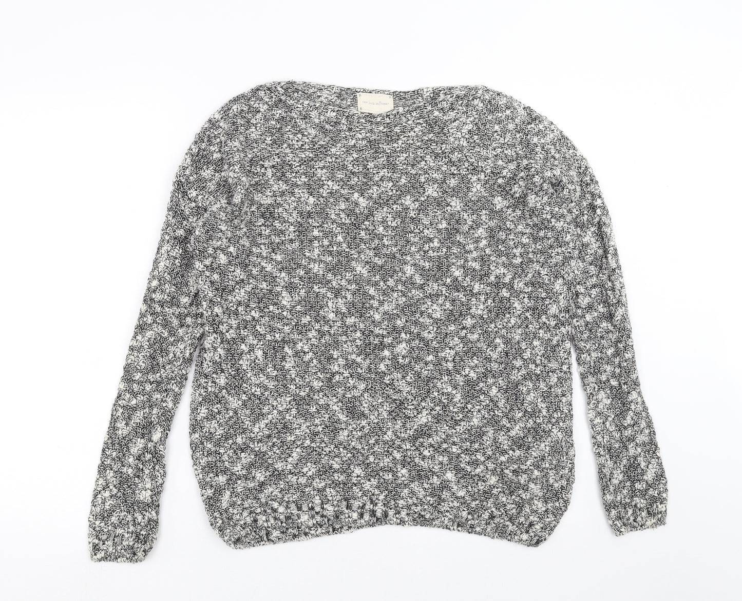 New Look Womens Grey  Knit Pullover Jumper Size S