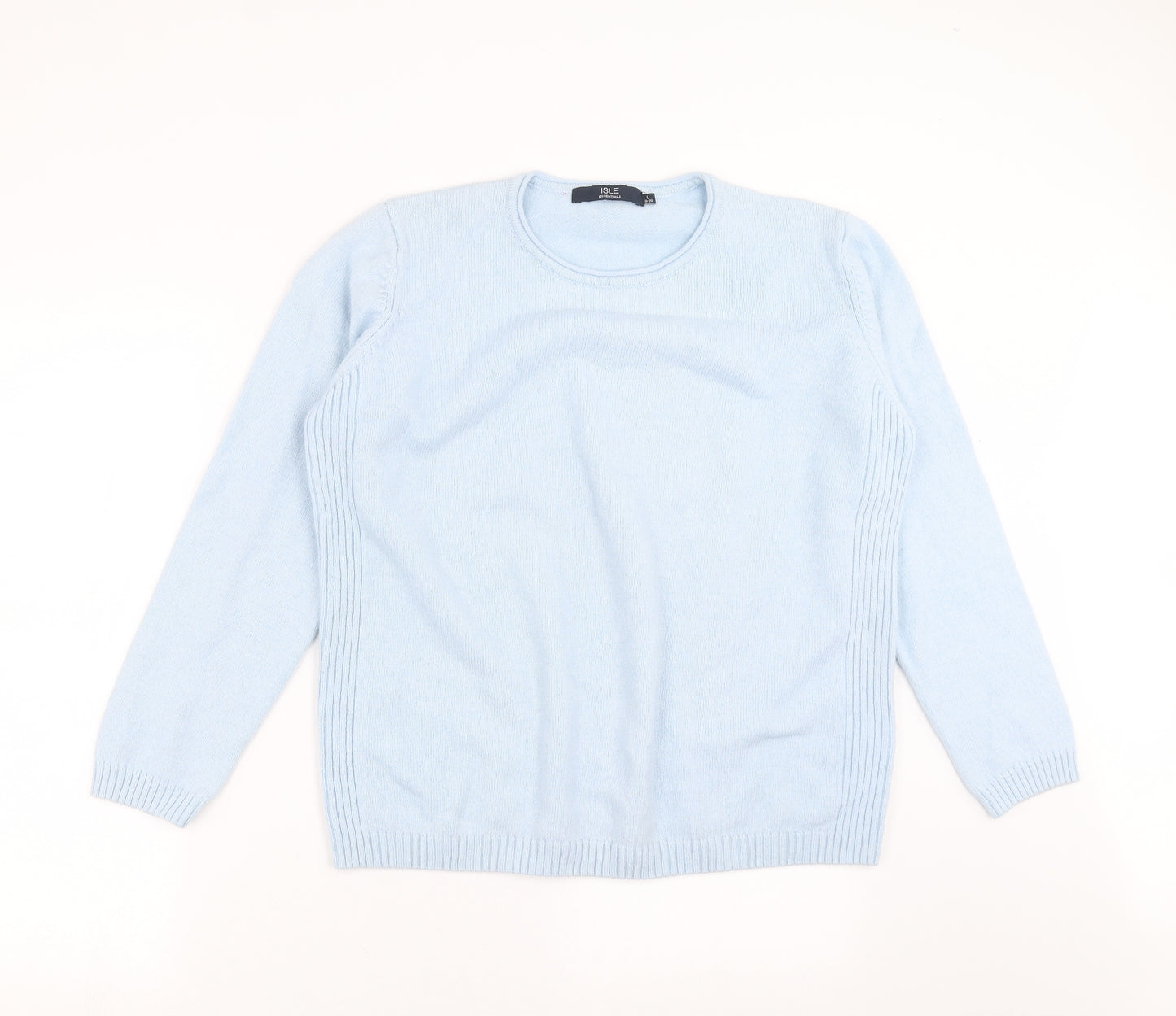 ISLE Womens Blue  Knit Pullover Jumper Size L