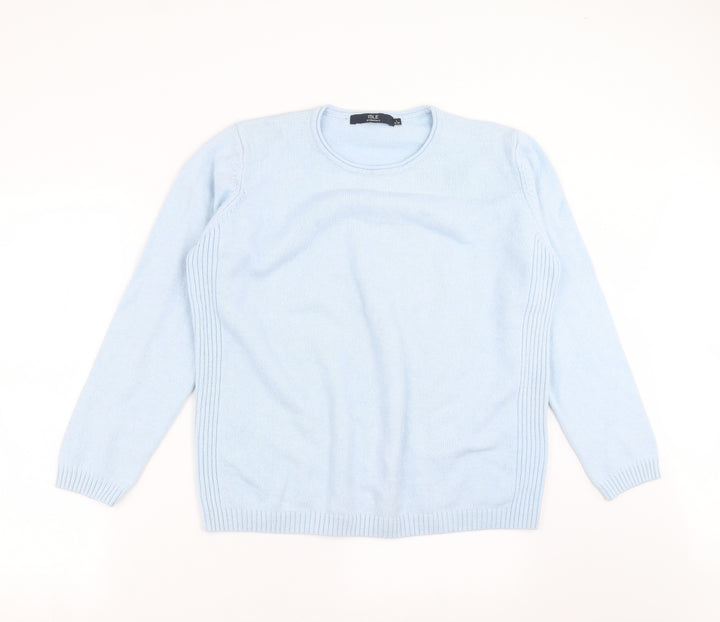 ISLE Womens Blue  Knit Pullover Jumper Size L