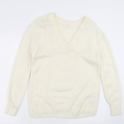H&M Womens Ivory  Knit Pullover Jumper Size XS