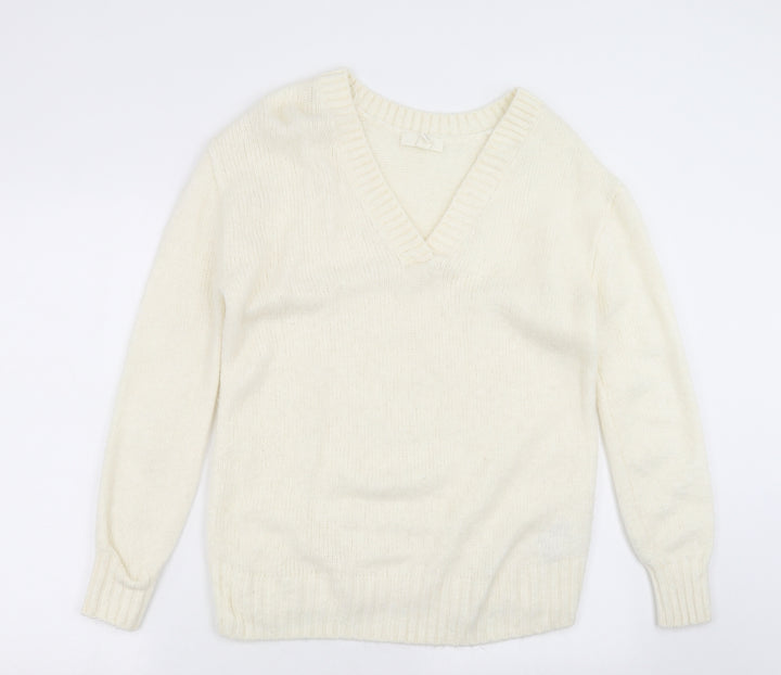 H&M Womens Ivory  Knit Pullover Jumper Size XS