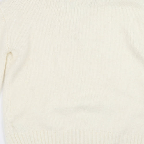 H&M Womens Ivory  Knit Pullover Jumper Size XS