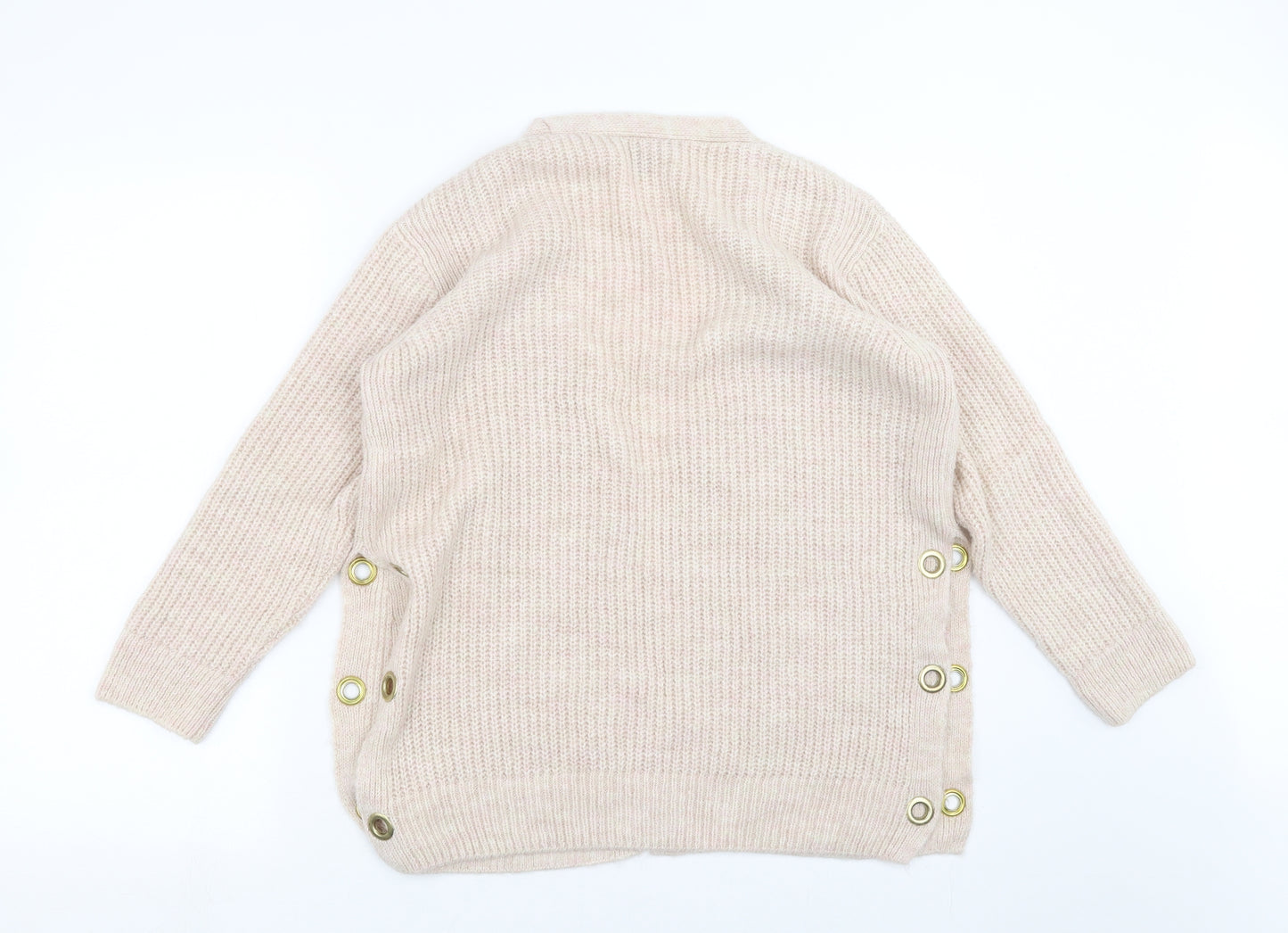 Primark Womens Beige  Knit Cardigan Jumper Size S  - open sides
