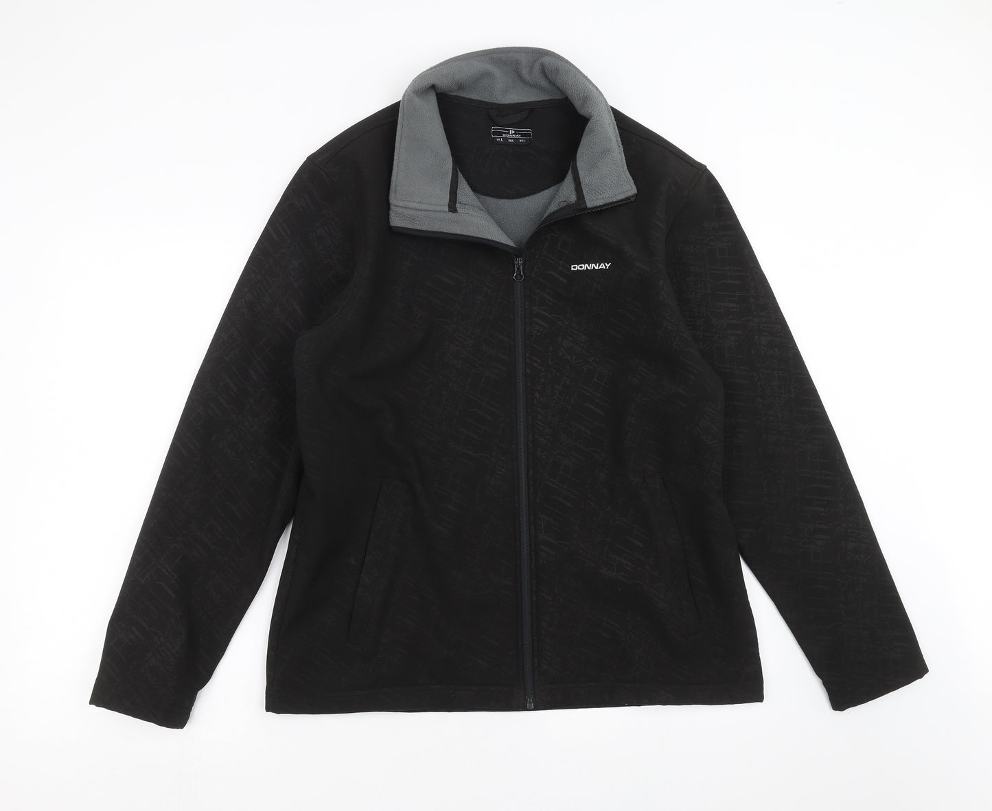 Donnay Mens Black Geometric  Jacket  Size L  - Soft Shell