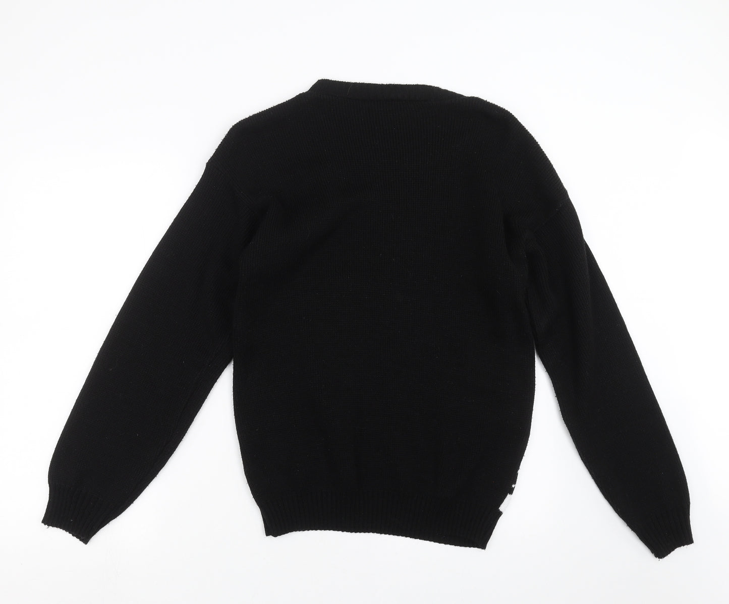 Sapphire Womens Black  Knit Pullover Jumper Size M  - Rudolph Christmas
