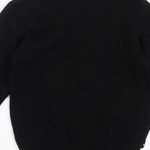 Sapphire Womens Black  Knit Pullover Jumper Size M  - Rudolph Christmas