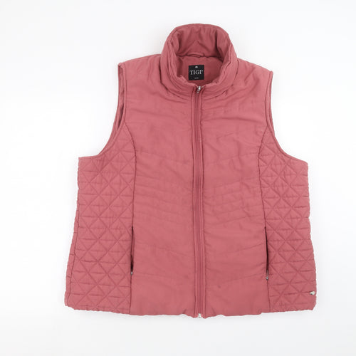 Tigi Womens Pink   Gilet Jacket Size 22  - bodywarmer