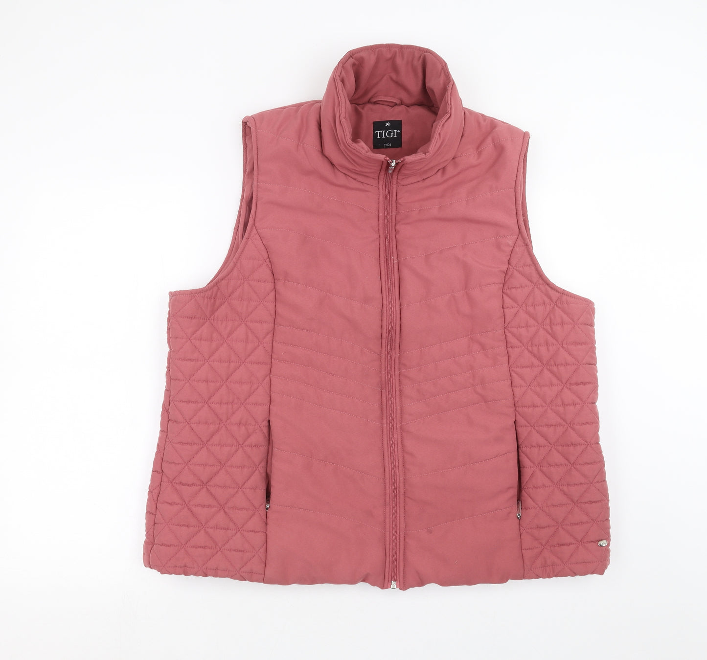 Tigi Womens Pink   Gilet Jacket Size 22  - bodywarmer