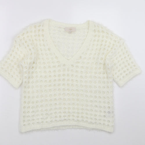 NEXT Womens Ivory  Knit Pullover Jumper Size M
