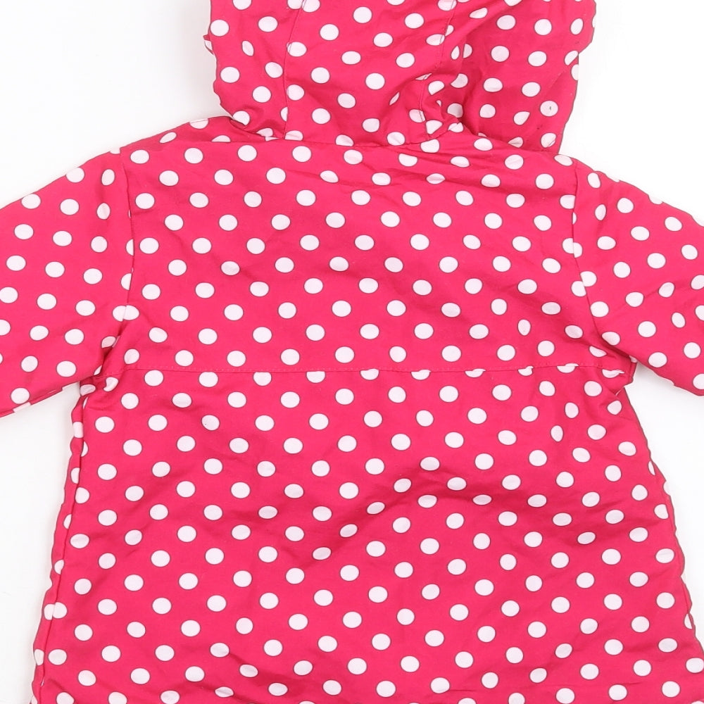 F&F Girls Pink Polka Dot  Jacket  Size 12-18 Months