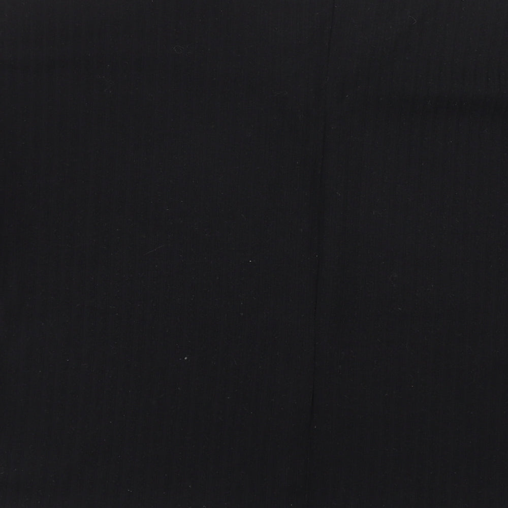 New Look Womens Black Striped  Basic T-Shirt Size S