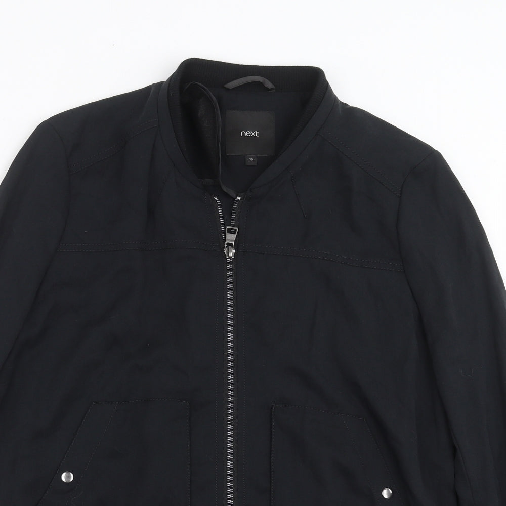 NEXT Womens Black   Bomber Jacket Jacket Size 10