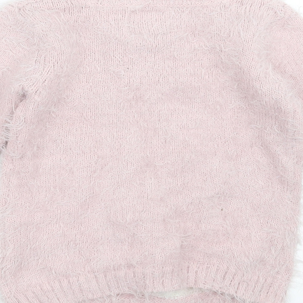 Primark Girls Pink   Pullover Jumper Size 3-4 Years  - bear