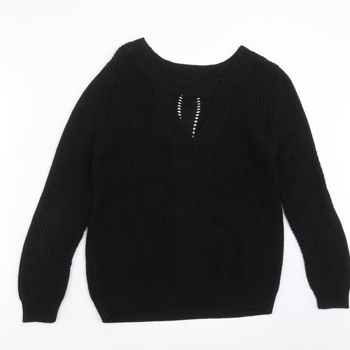 Primark Womens Black  Knit Pullover Jumper Size 10
