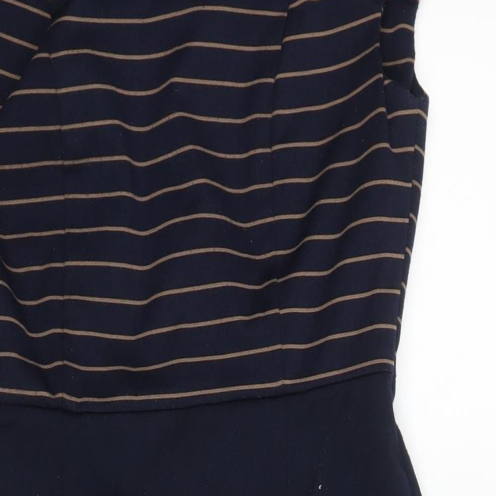 F&F Womens Blue Striped  Sheath  Size 12