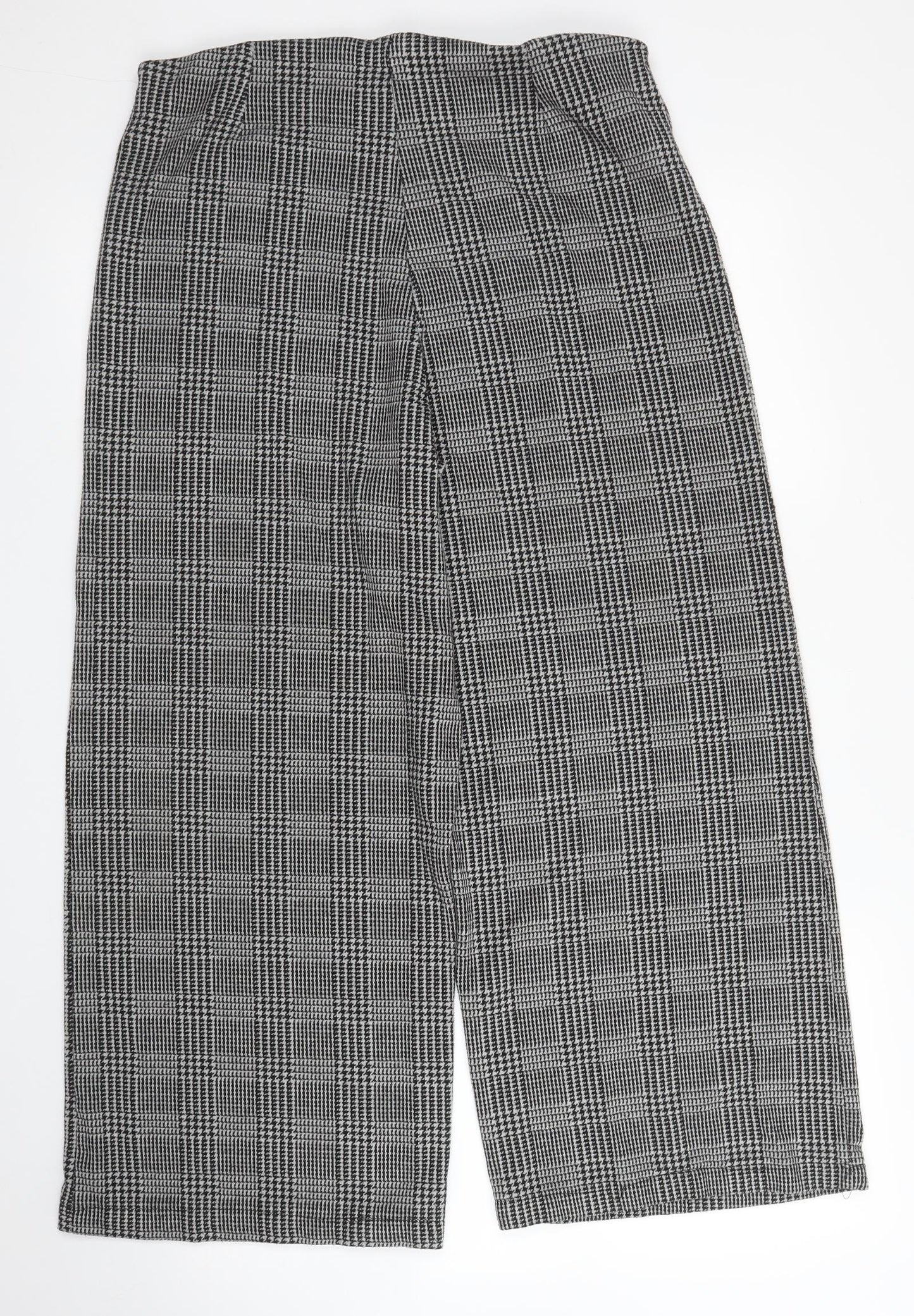 New Look Womens Grey Houndstooth  Capri Trousers Size 16 L24 in