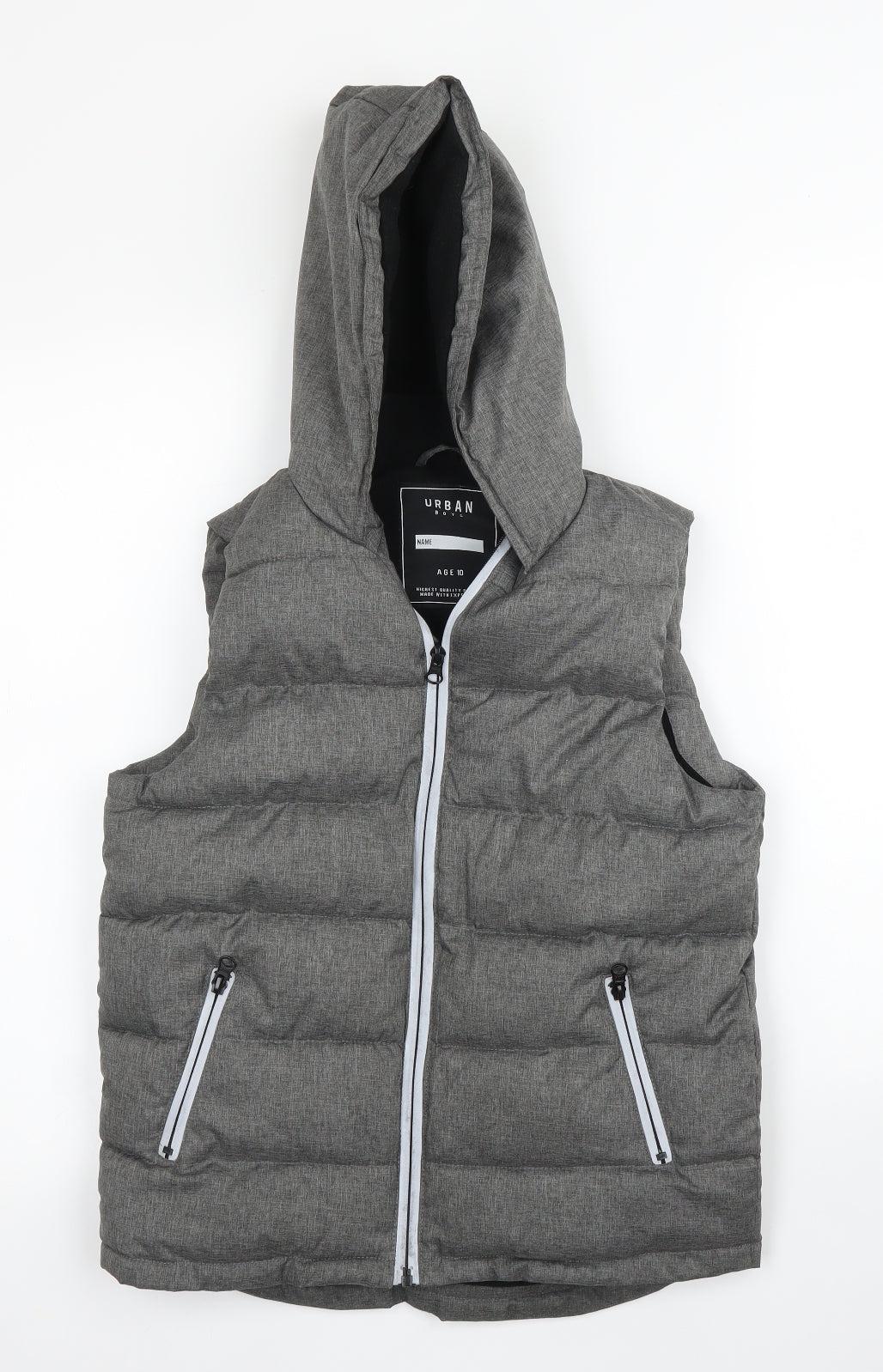 Matalan Boys Grey   Gilet Coat Size 10 Years