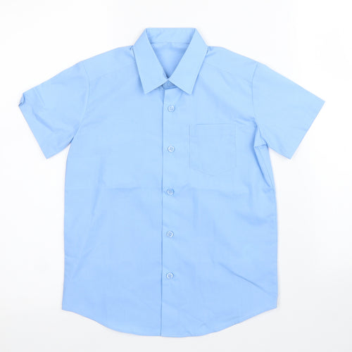 George Boys Blue   Basic Button-Up Size 6-7 Years