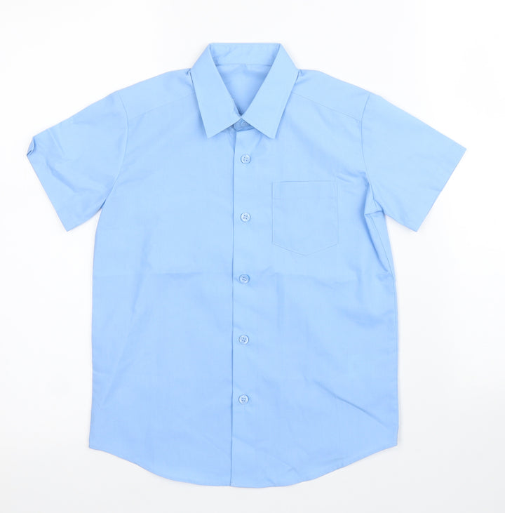 George Boys Blue   Basic Button-Up Size 6-7 Years