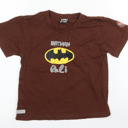Preworn Boys Brown   Basic T-Shirt Size 5 Years  - Batman
