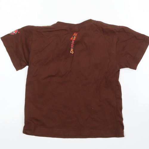 Preworn Boys Brown   Basic T-Shirt Size 5 Years  - Batman