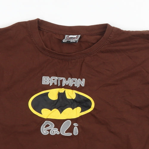 Preworn Boys Brown   Basic T-Shirt Size 5 Years  - Batman