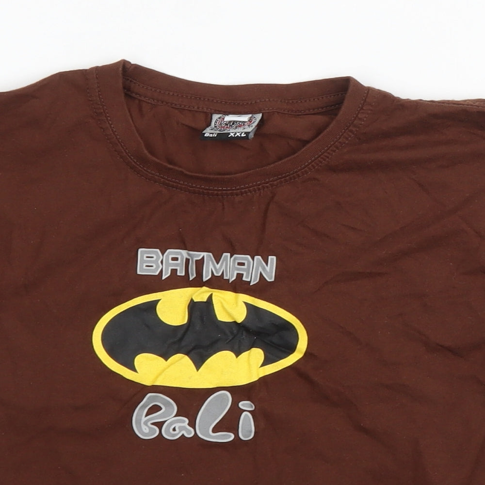 Preworn Boys Brown   Basic T-Shirt Size 5 Years  - Batman